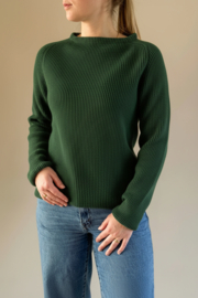 Emerald JURMO wollen trui met ronde hals -100% zuivere wol - pine green