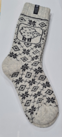 WVH sokken 48 Sheep - Ecru/Black