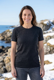 Woolwear of Scandinavia Baselayer KM 100% merinowol- Zwart Melange