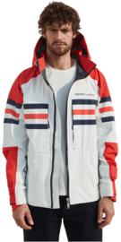 Henri Lloyd FREMANTLE STRIPES HOOD JACKET - white/orange