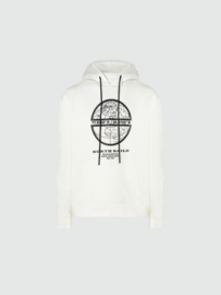 North Sails Hoodie Sweatshirt w/Graphic - Marshmallow AW22