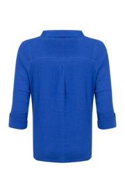 Weird Fish Suria Double Cloth Shirt - Mazarine Blue