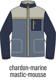 Mousqueton Nael-P Teddy Vest - Chardon/Marine/Mastic/Mousse
