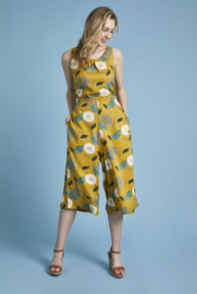 Weird Fish Nalani Eco Printed Viscose Jumpsuit - English Mustard SS22