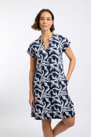 Weird Fish Suffolks Organic Cotton Printed Jersey Dress - Ink