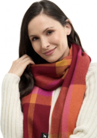 Apu Kuntur Alegro Karo Royal Alpaca Sjaal - rot/orange