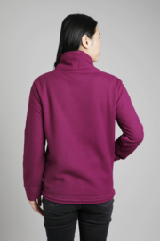 Weird Fish SYCAMORE Eco Bonded Waffle Popover Sweat - Purple Wine