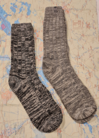 Noorse sokken GiftBox zwart 2-pack 70% wol heren 42/46  grijs/anthraciet+grijs/gebroken wit