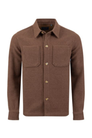 Weird Fish Charles Plain Over Shirt - Mocha