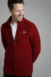 Weird Fish Transom Full Zip Eco Macaroni - Garnet