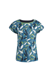 Weird Fish Paw Paw Organic Printed Jersey Tee - Deep Sea Blue