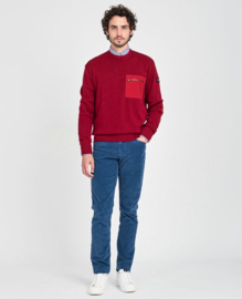 Paul & Shark Original C0P Crewneck Breast pocket - Wine red