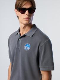 North Sails Polo shirt with pigment-dyed finish - Navy Blue