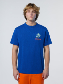 North Sails Slub T Shirt Short Sleeve Summer - Ocean Blue