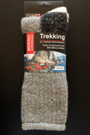 Noorse Wollen Trekking Sokken 80% merino wool - grey