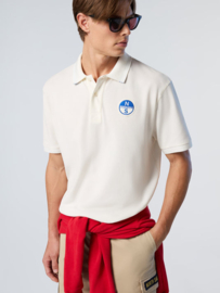 North Sails Polo shirt with pigment-dyed finish - Marshmallow