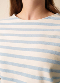 Saint James Merivelours Striped Shirt - Ecume/Givre
