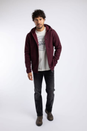 Weird Fish LOCKIE  Full Zip Bonded Fleece - Dark Wine