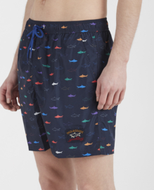 Paul & Shark Swim-short Shark Print