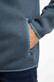 Weird Fish LOCKIE  Full Zip Bonded Fleece - Blue Mirage