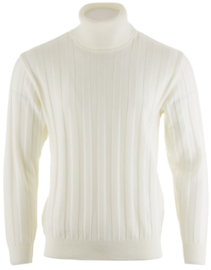 Paul & Shark Wool Ribbed Bretagne Turtle-neck Sweater - White