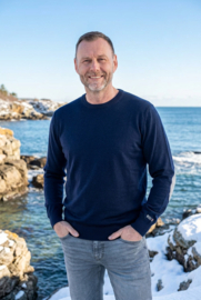 Woolwear 100% Merino Trui ronde hals - Navy