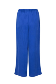 Weird Fish Zelaya Double Cloth Wide Leg Trousers - Mazarine Blue
