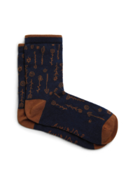 Weird Fish Parade Eco Patterned Socks  3 pack - Dark navy