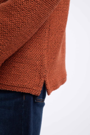 Weird Fish Cruiser 1/4 Zip Eco Macaroni Sweatshirt - Baked Clay