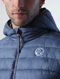 North Sails Skye Hooded pufferjas - China Blue AW23