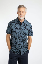 Weird Fish Faraway Short Sleeve Printed Shirt - Blue Mirage