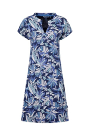 Weird Fish Suffolks Organic Cotton Printed Jersey Dress - Blue Indigo