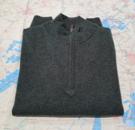 Emerald Style 100% lamswollen trui met 1/4 rits - Barbour Green