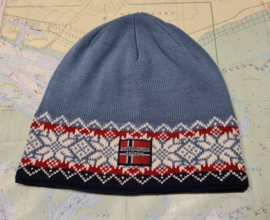 Arctic Circle Odin Beanie - Dark Grey / Light Blue / White /Dark Blue