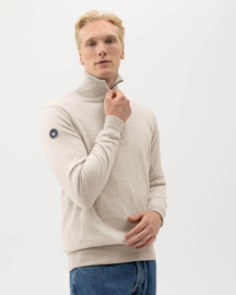 Holebrook Jesper T-neck Sweater WP - Sand Melange