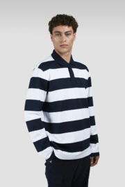 Paul & Shark Save the Sea COTTON SWEATSHIRT WITH TYPHOON® DETAILS  - White/Navy