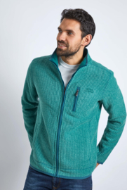 Weird Fish ROSSTEN Eco Full Zip Grid Fleece - Evergreen SS22