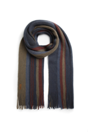 Weird Fish HARTFORD Eco Stripe Scarf - Bronze