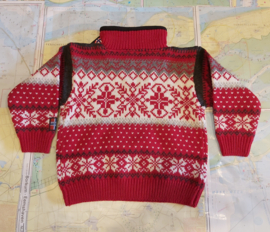 Arctic Circle Noorse Sweater Kids - 100% wol - Red