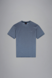 Paul & Shark Cotton Jersey T-Shirt with Shark Badge - Striped Blue