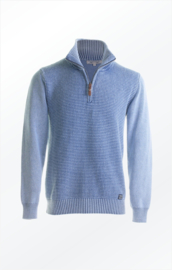 Piece of Blue 1/4 zip trui - Light Indigo Blue (lighter blue than in the picture)