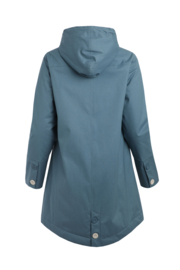 Weird Fish BEATRIX Wadded Waterproof Coat - Uniform Blue