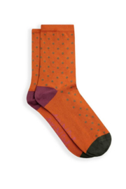 Weird Fish Parade Eco Patterned Socks  3 pack - Brickorange