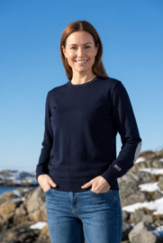 Woolwear 100% Merino Trui ronde hals - Navy