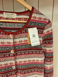 Emerald GRANO Jacquard Vest - Red