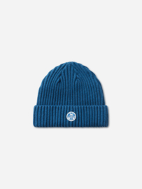 North Sails Beanie - Woolmix - Poseidon / White / Navy / Black