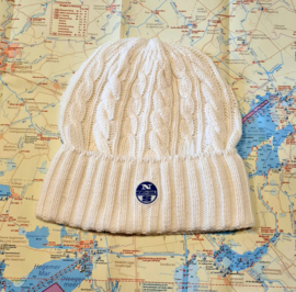 North Sails Cable Beanie Woolmix - Marshmallow