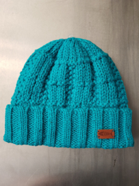 Weird Fish Scotia Knit Beanie Hat - Pagoda Blue