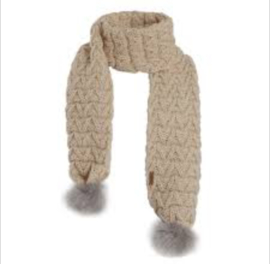 Weird Fish Corey Textured Knit Scarf - Chalk