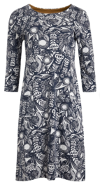 Weird Fish Starshine organic printed jersey dress - Ink SS21/22